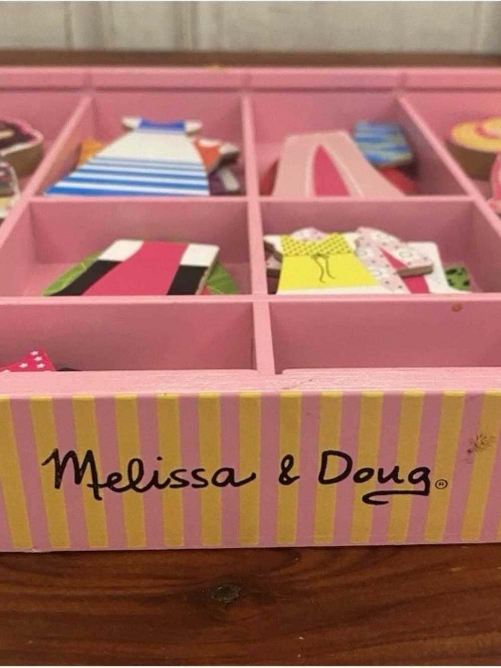 Melissa & Doug Magnetic Dress-Up Doll Set - Pink, Blue, Yellow, Green - Picture 2 of 2